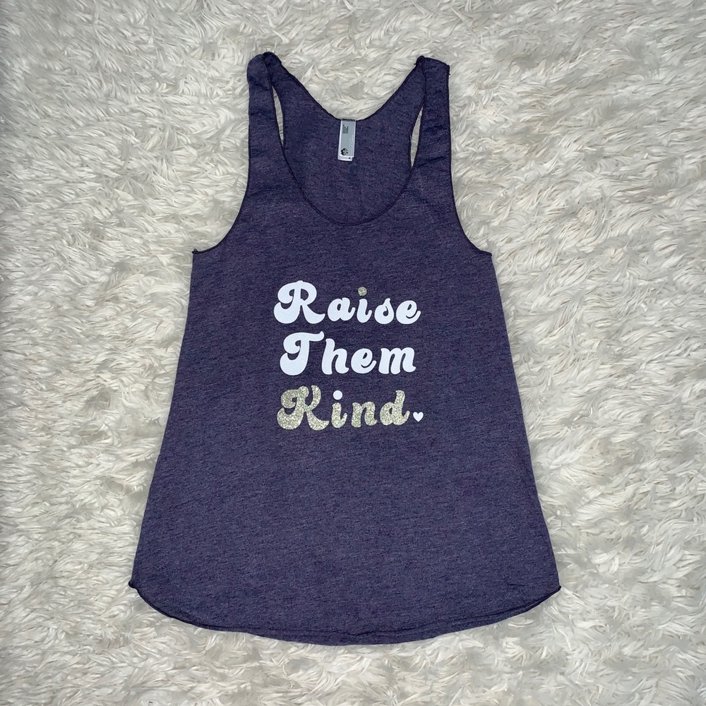 Raise Them Kind Purple Tank Top Shirt